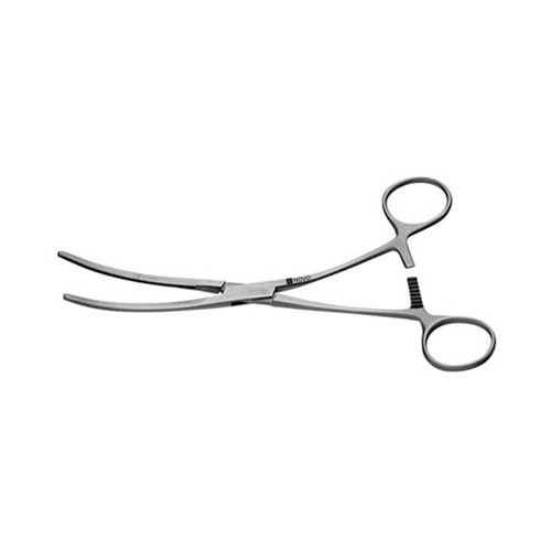 Cooley-Baumgarten Aortic Clamp, Slightly-Curved Jaw & Shanks, 2-1/2" (6.4 Cm) Jaw Length, 7 1/2" (19.1cm)